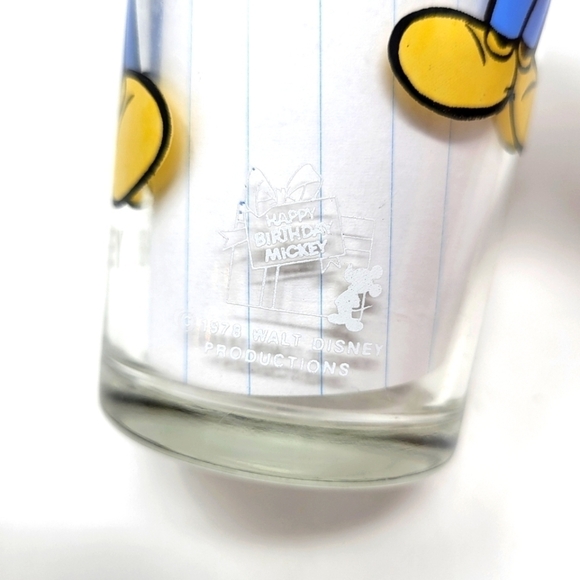 Vintage Mickey Mouse Minnie Mouse Pepsi Collector Series 1978 Disney Glass Cup - Picture 4 of 8